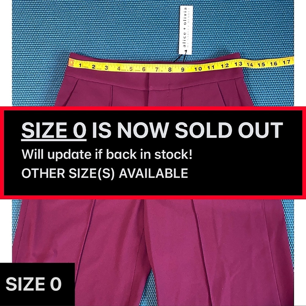Alice + Olivia Dylan Purple Boysenberry High Waist Wide Leg Pant - Picture 8 of 15